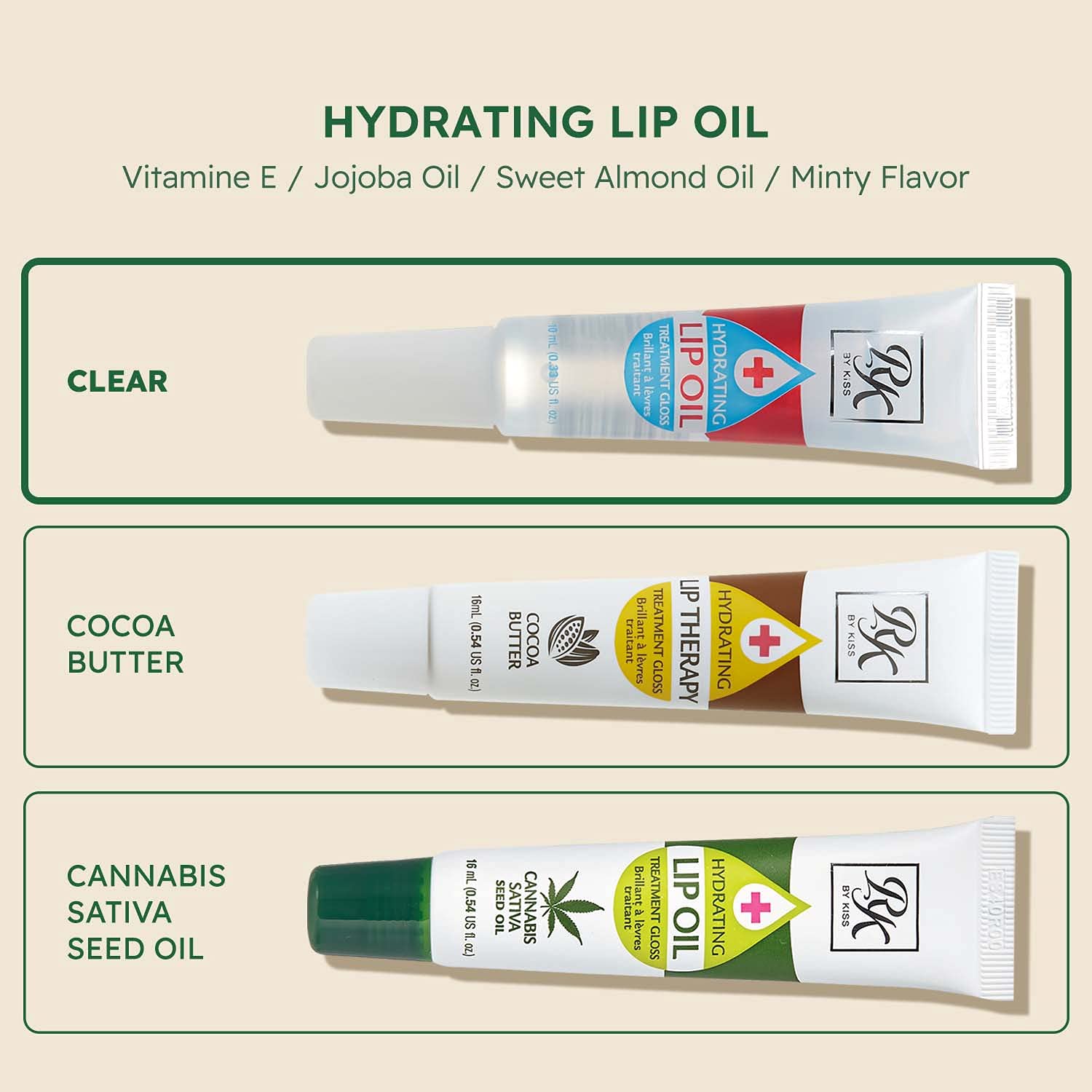 RUBY KISS MOISTURIZING & HYDRATING CLEAR LIP OIL