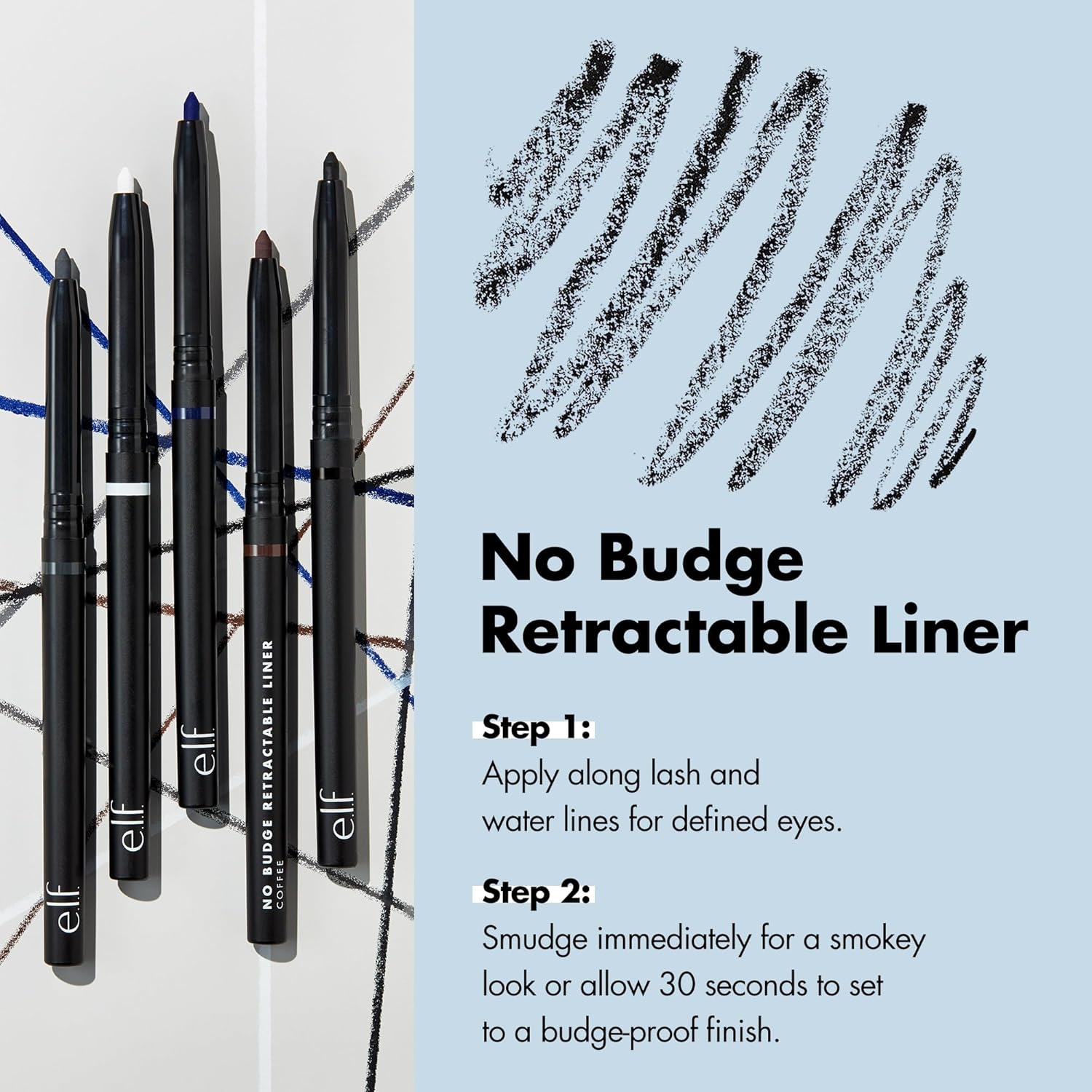 ELF No Budge Retractable Eyeliner Black - Image 2
