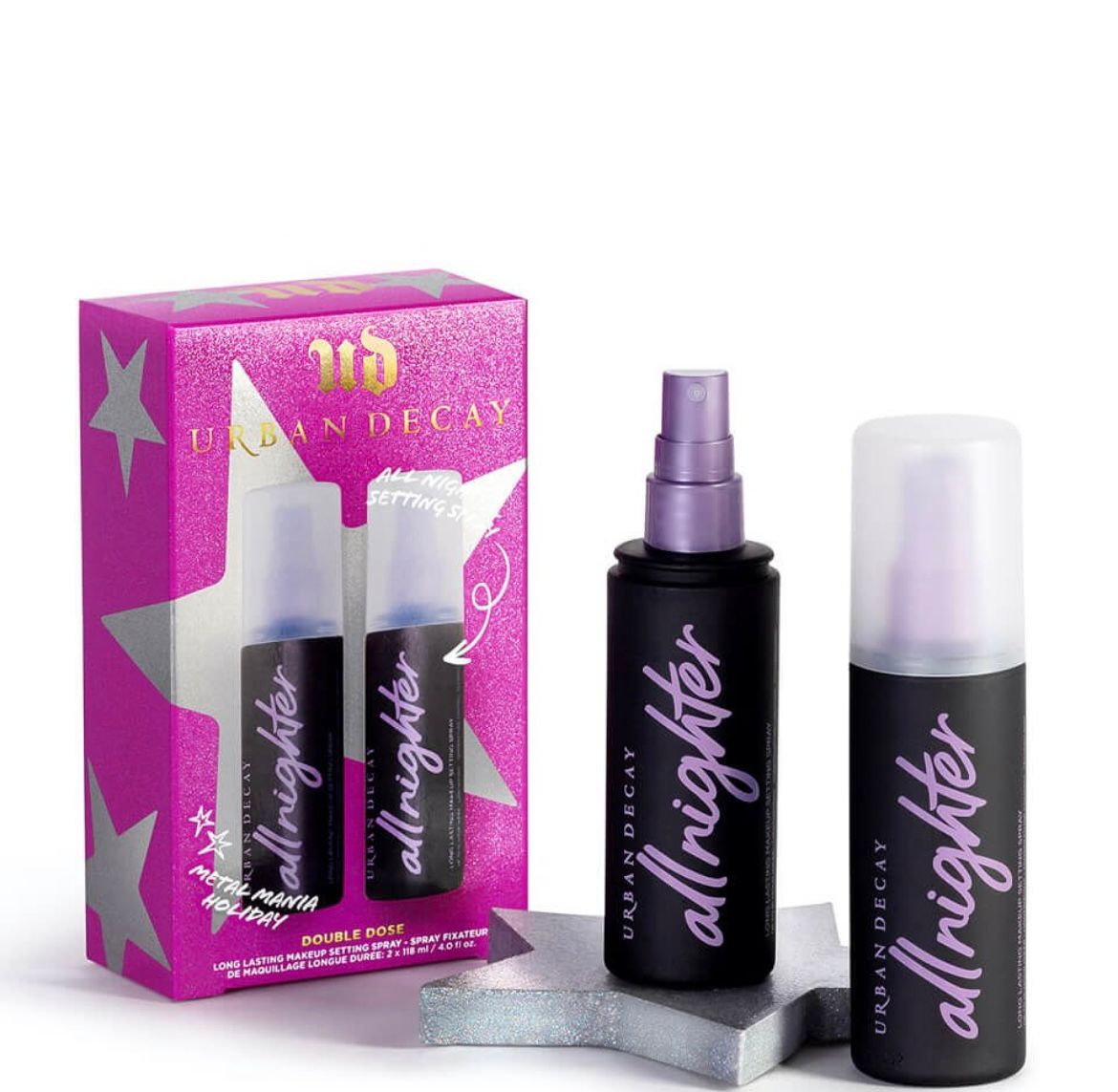 Urban Deacy Double Dose All Nighter Setting Spray Holiday Makeup Set Duo
