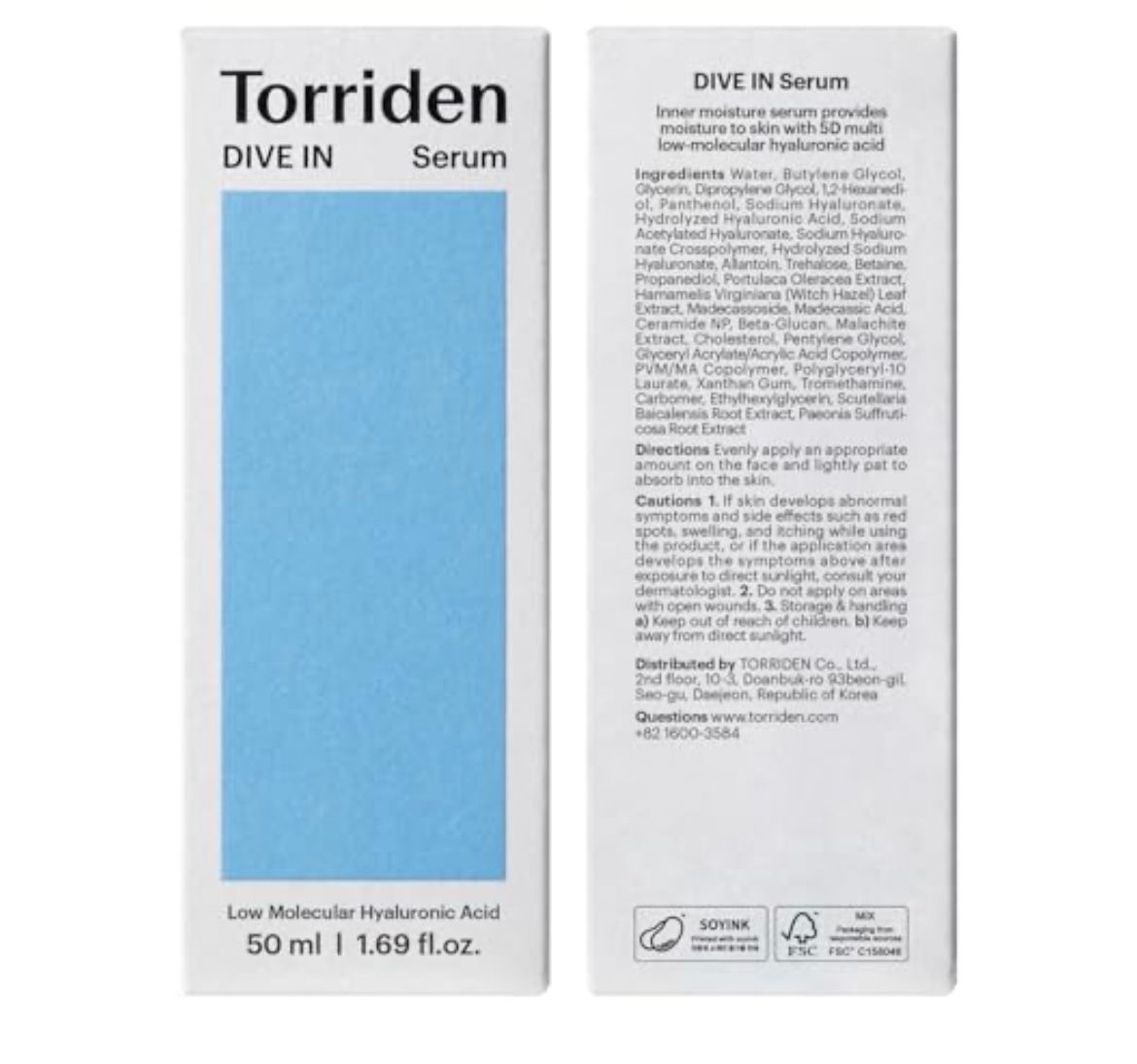 Torriden - Dive-In Low Molecule Hyaluronic Acid Serum 50ml - Image 13