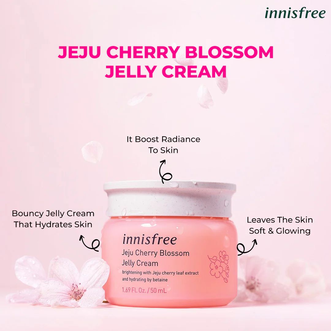 Innisfree Jeju Cherry Blossom Jelly Cream (50ml) - Image 4