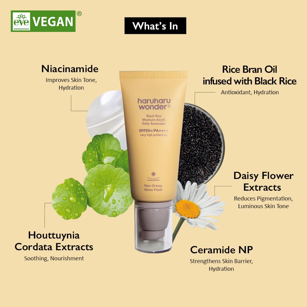 Haruharu Wonder – Black Rice Moisture Airyfit Daily Sunscreen SPF50+ PA++++ - Image 3