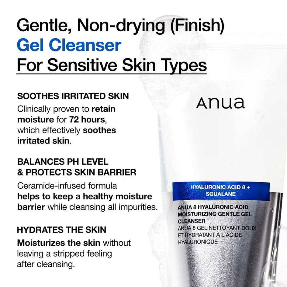 Anua Hyaluronic Acid Moisturizing Gentle Gel Cleanser - Image 3