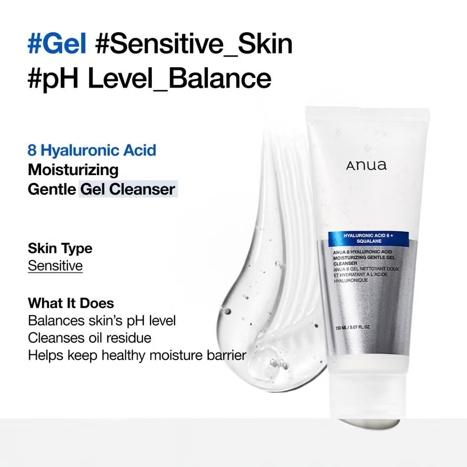 Anua Hyaluronic Acid Moisturizing Gentle Gel Cleanser - Image 4