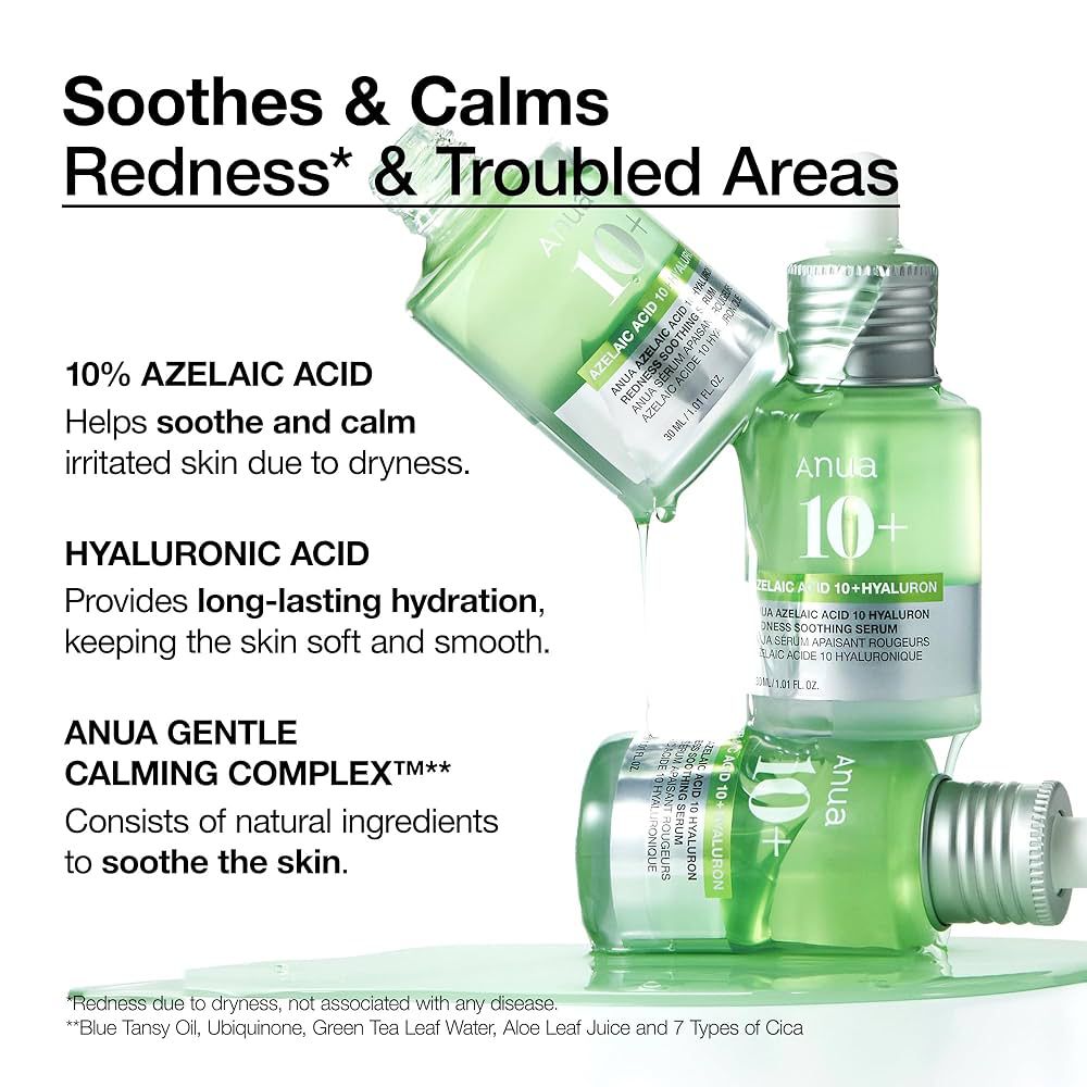 Anua Azelaic Acid 10 Hyaluron Redness Soothing Serum - Image 2