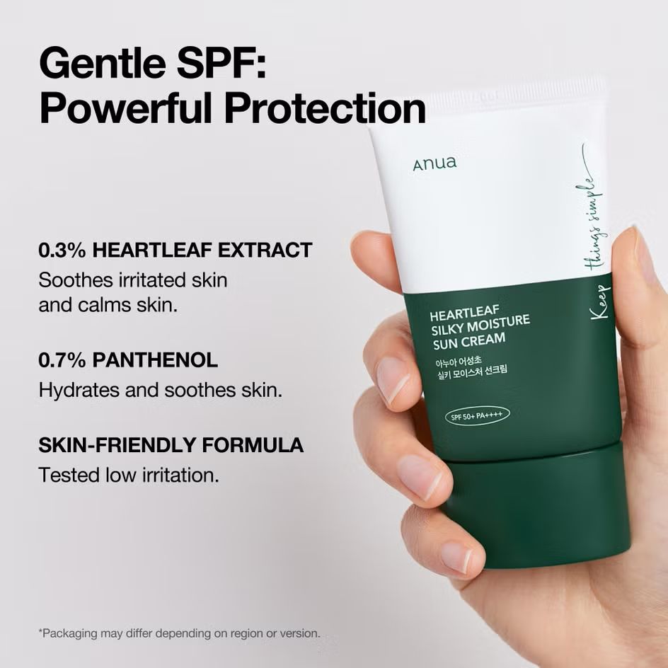 Anua Heartleaf Silky Moisture Sun Cream SPF 50+ PA++++ - Image 4