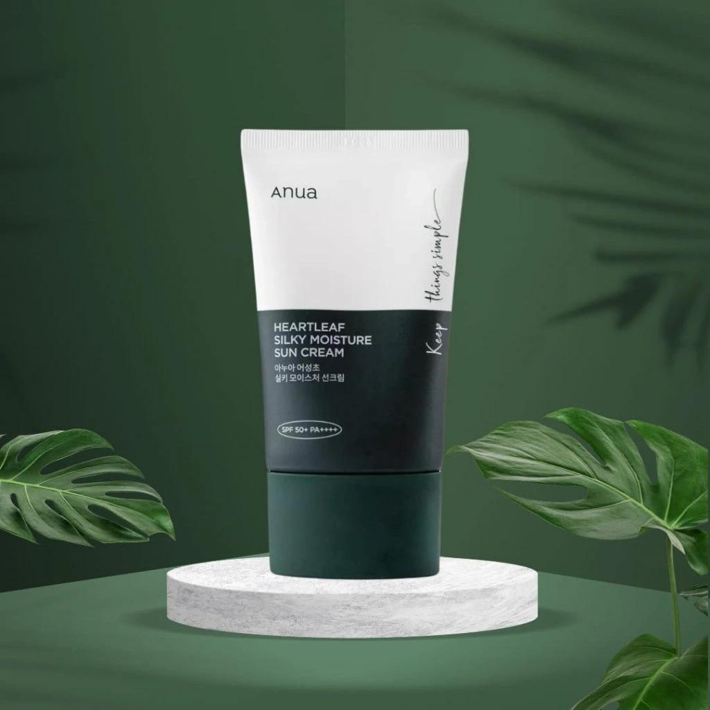 Anua Heartleaf Silky Moisture Sun Cream SPF 50+ PA++++