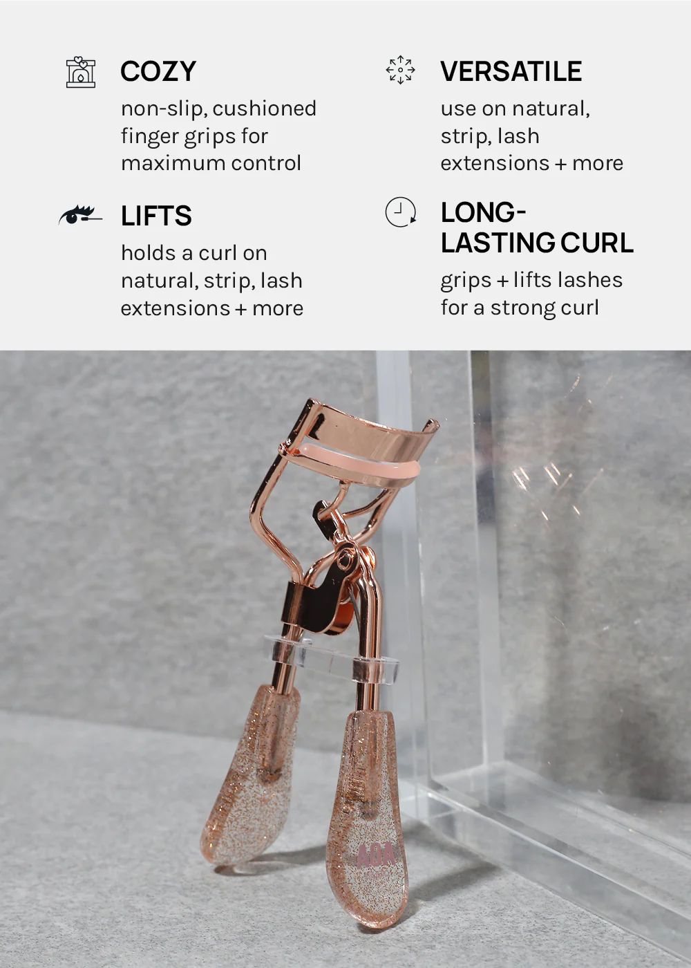 AOA Eyelash Curler Rose Gold - Image 3