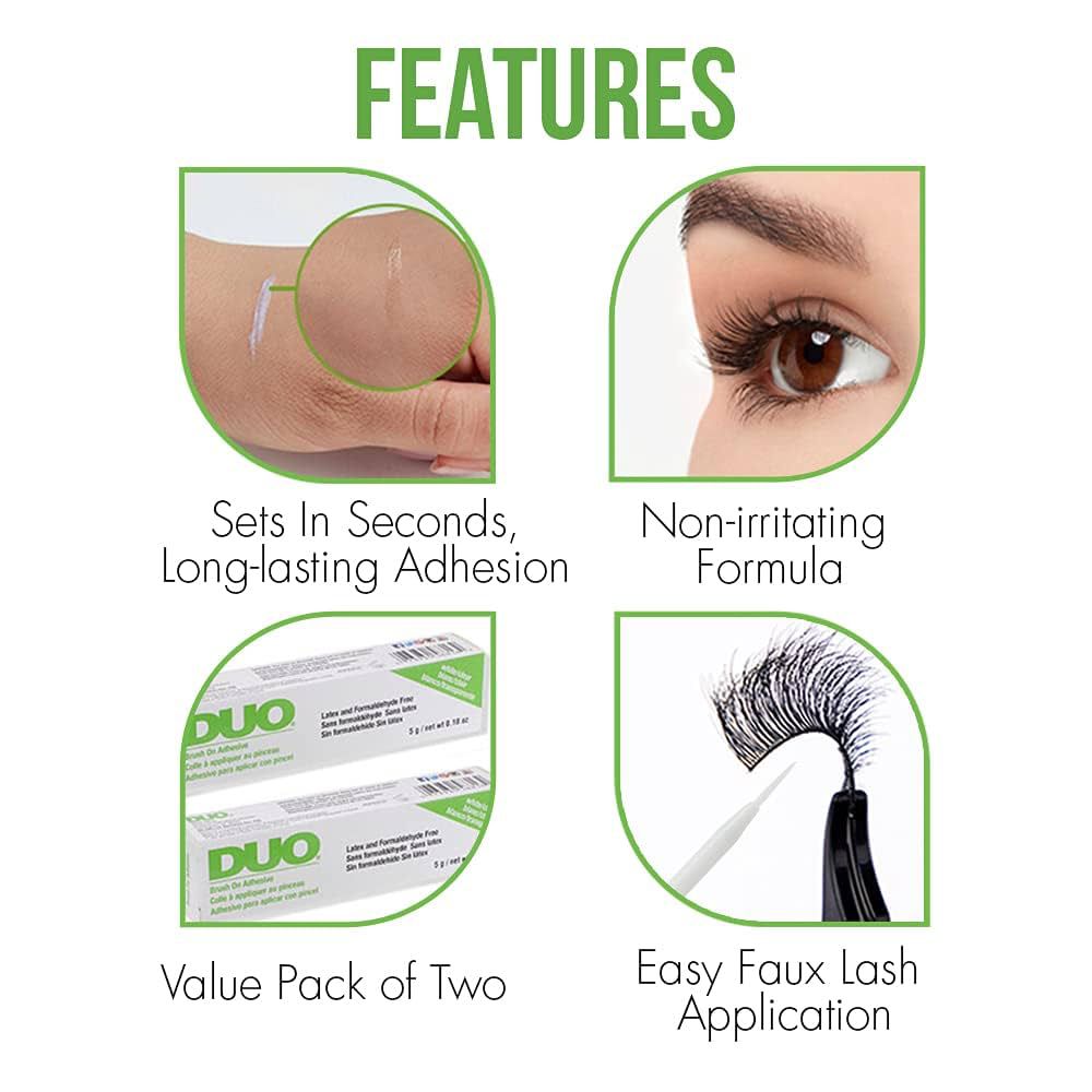 DUO Brush-On Striplash Adhesive, Clear-Green - Image 5