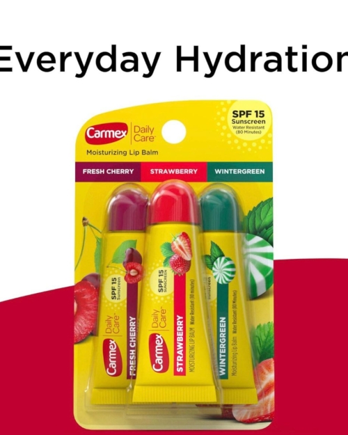 CARMEX DAILY CARE ASSORTED LIP BALM TUBES PACK OF 3