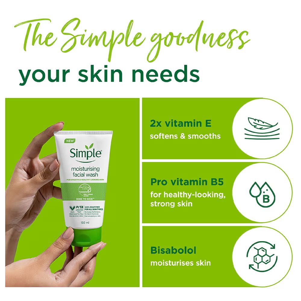 Simple Kind to Skin Moisturizing Facial Wash - Image 2