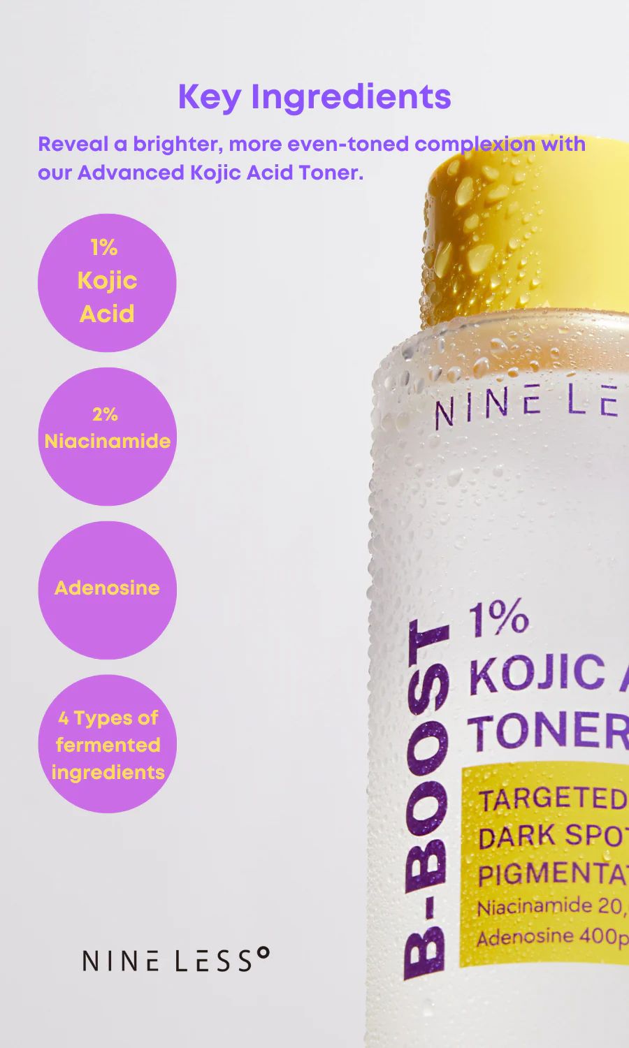 NINELESS - B-Boost 1% Kojic Acid Toner - Image 2
