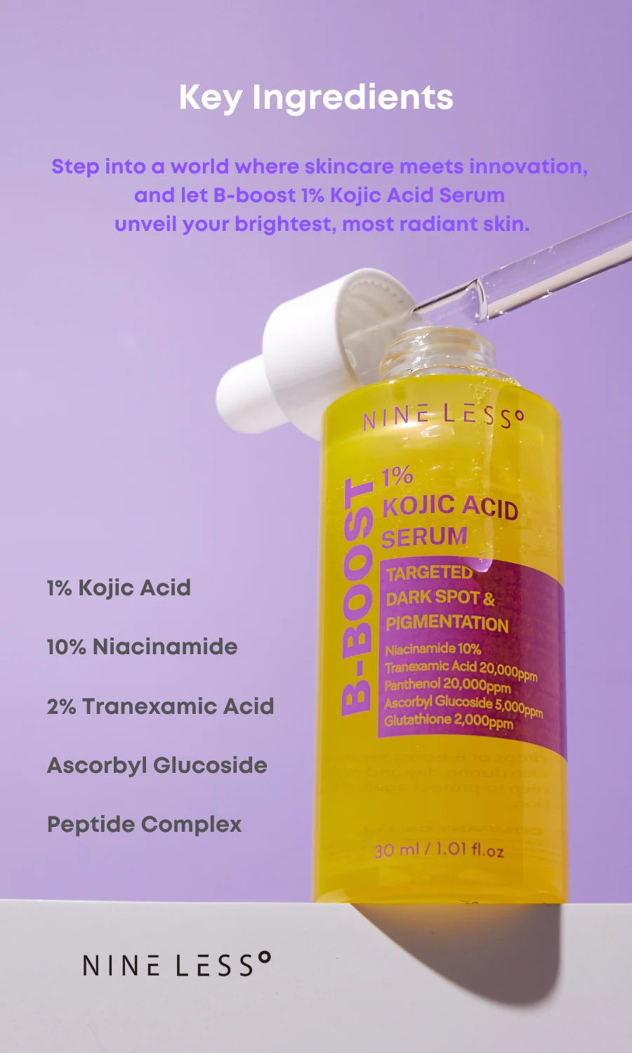 NINELESS - B-Boost 1% Kojic Acid Serum - Image 2