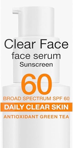 Neutrogena Clear Face Serum Sunscreen with Green Tea Broad Spectrum SPF 60 Fragrance Free