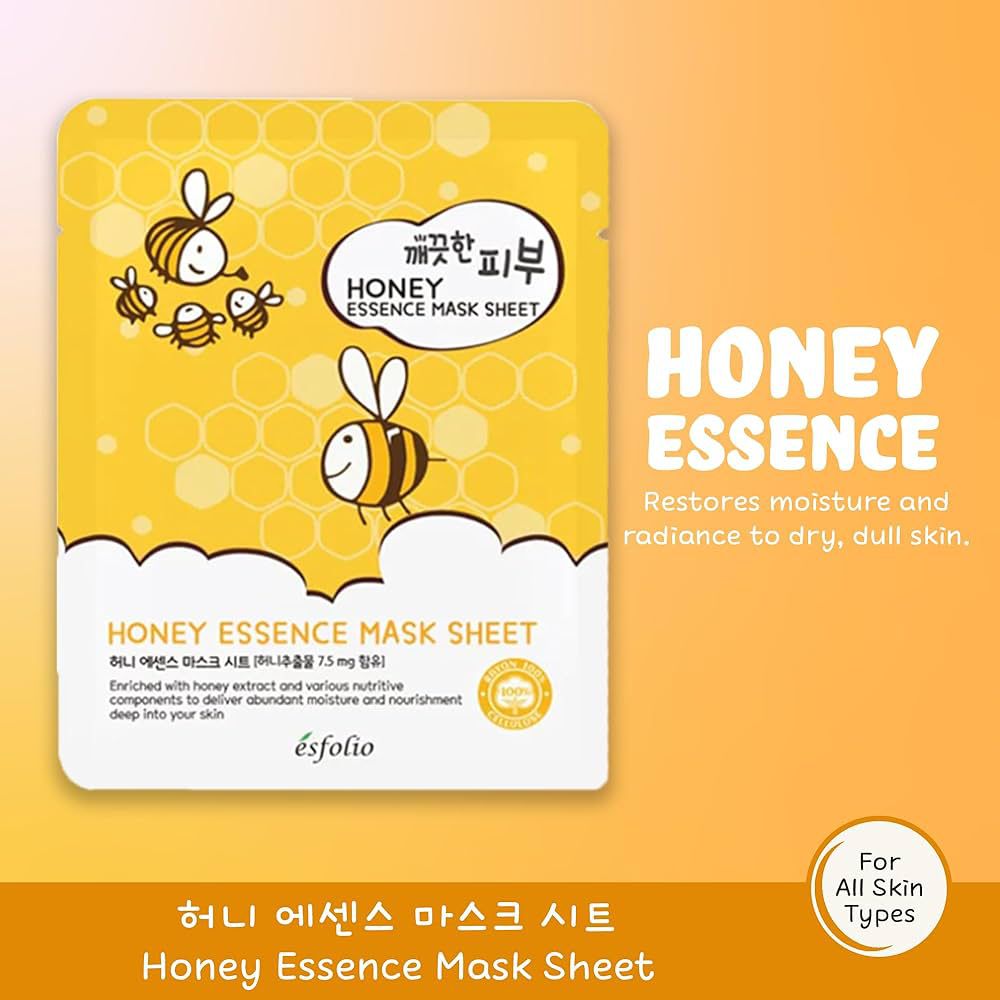 esfolio - Pure Skin Essence Mask Sheet - 25ml*1pc Honey Essence - Image 4