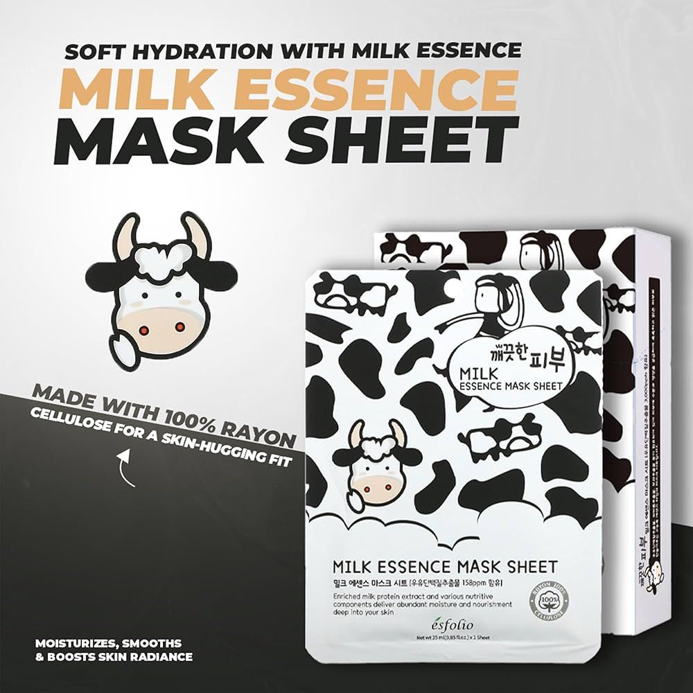 Esfolio - Pure Skin Essence Mask Sheet - 25ml*1pc Milk Essence - Image 4