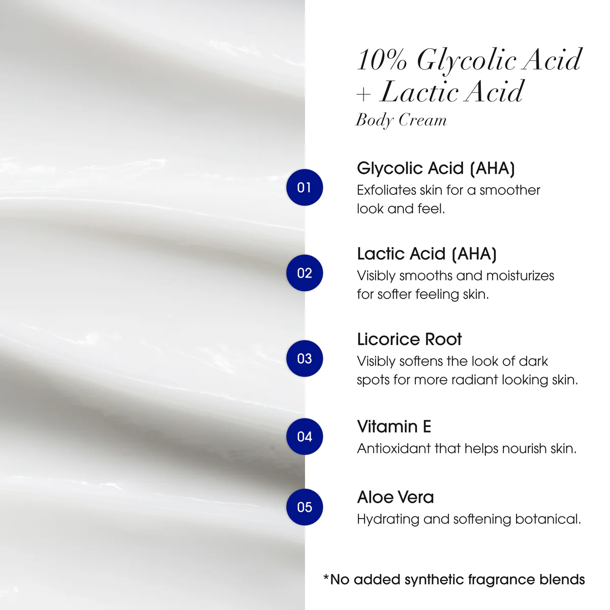 Advanced Clinicals 10% Glycolic Acid + Lactic Acid Exfoliating Body Cream - Image 3