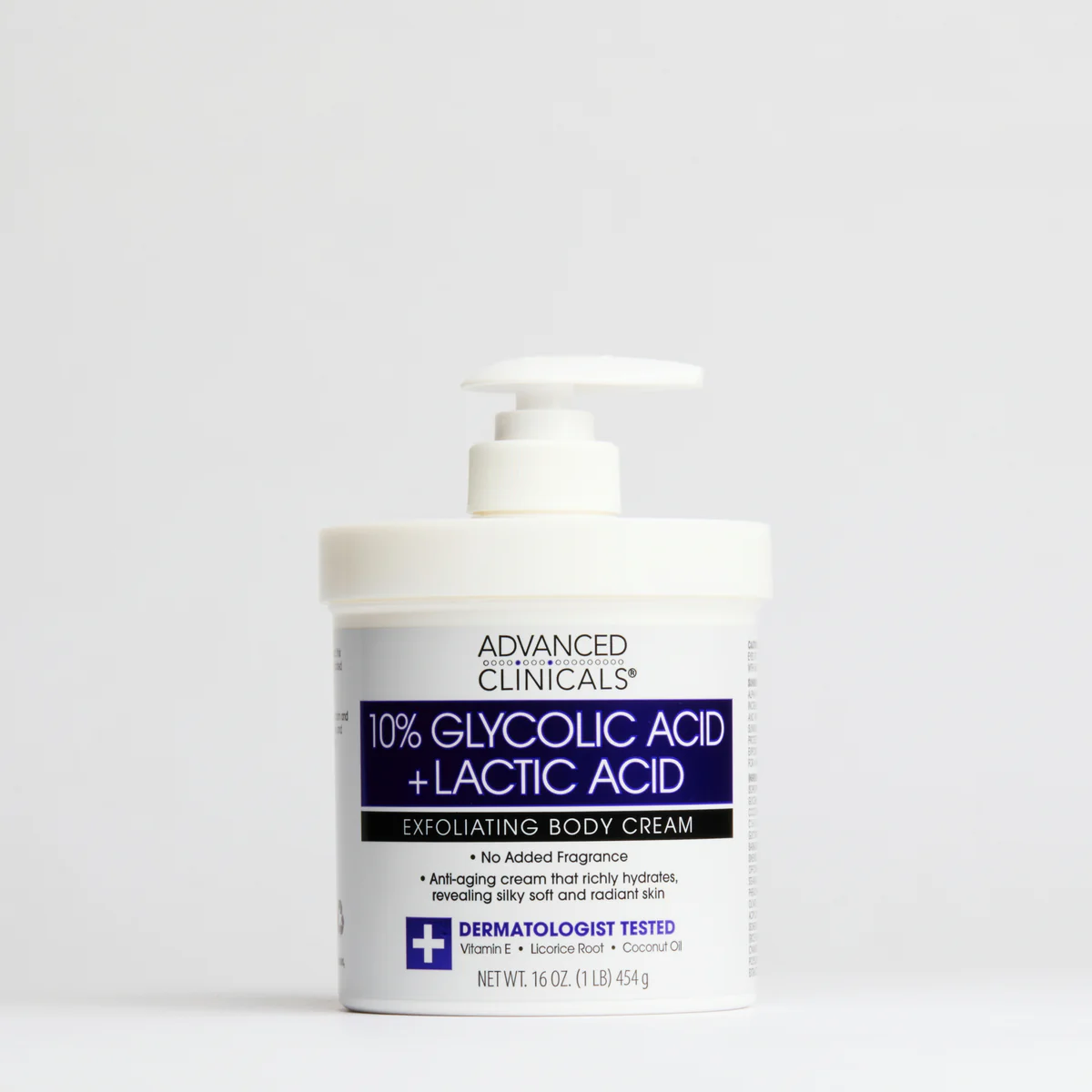 Advanced Clinicals 10% Glycolic Acid + Lactic Acid Exfoliating Body Cream