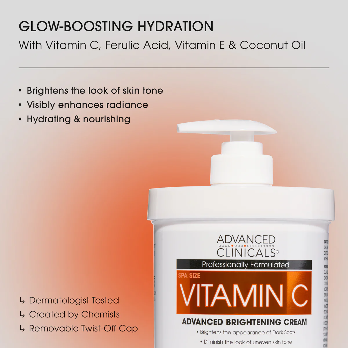 Advanced Clinicals Vitamin C Body Cream - Image 2