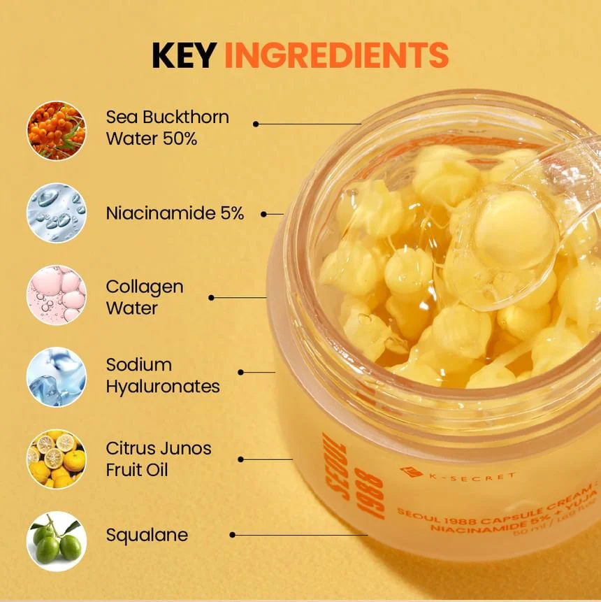 K-SECRET SEOUL 1988 Niacinamide Capsule Cream - Image 2
