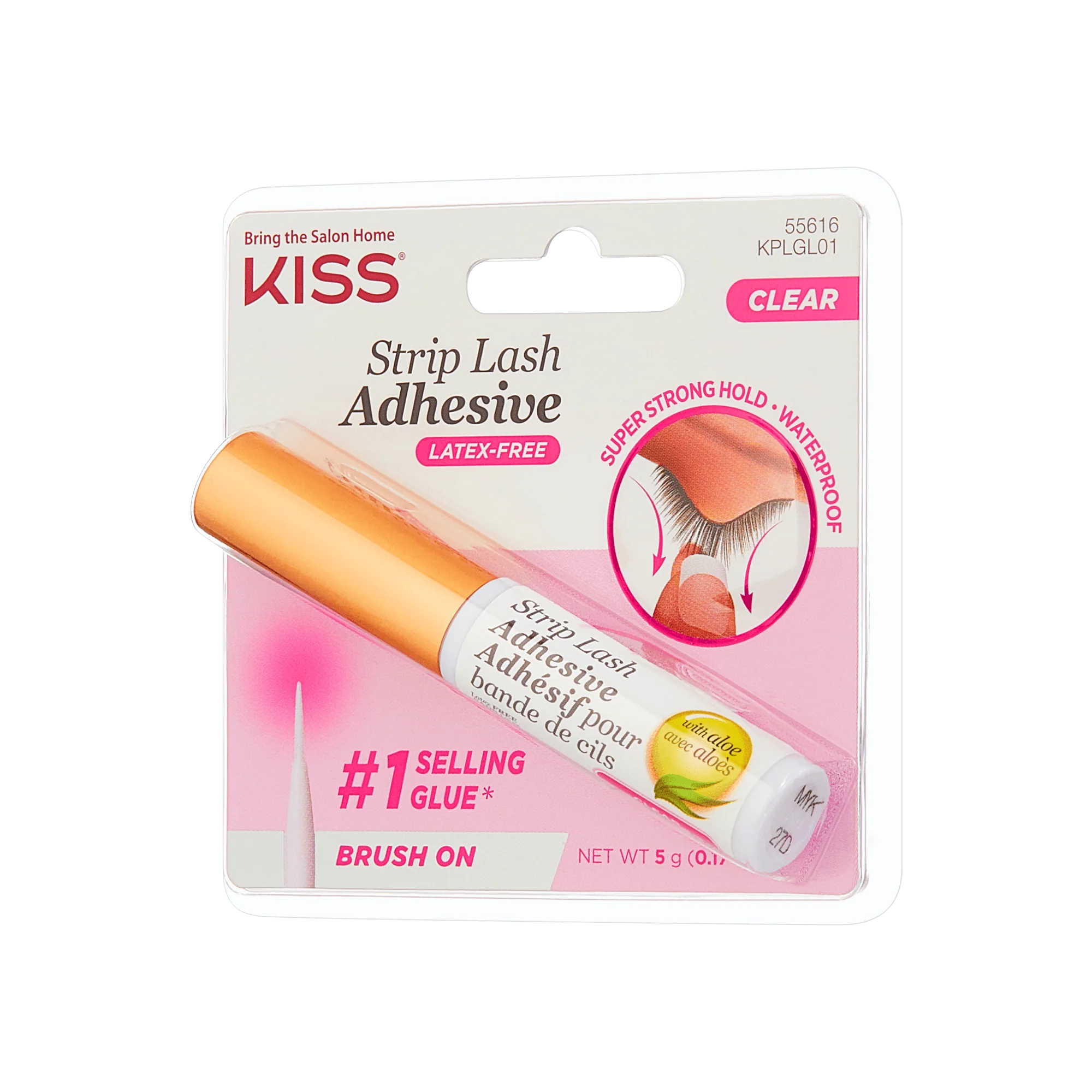 Kiss Beauty Strip Lash Adhesive - Clear With Aloe Vera