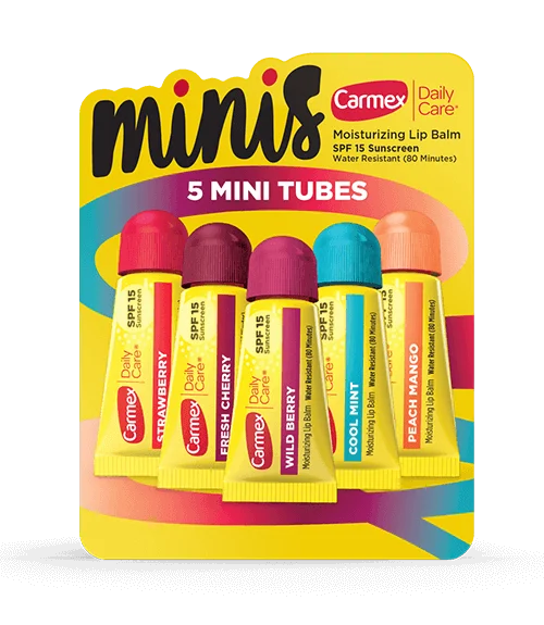 Carmex Daily Care Minis Moisturizing Lip Balm Tubes