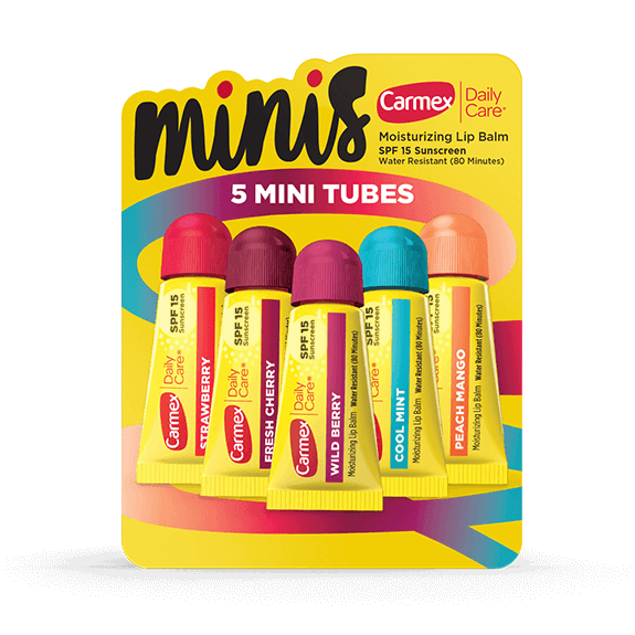 Carmex Daily Care Minis Moisturizing Lip Balm Tubes