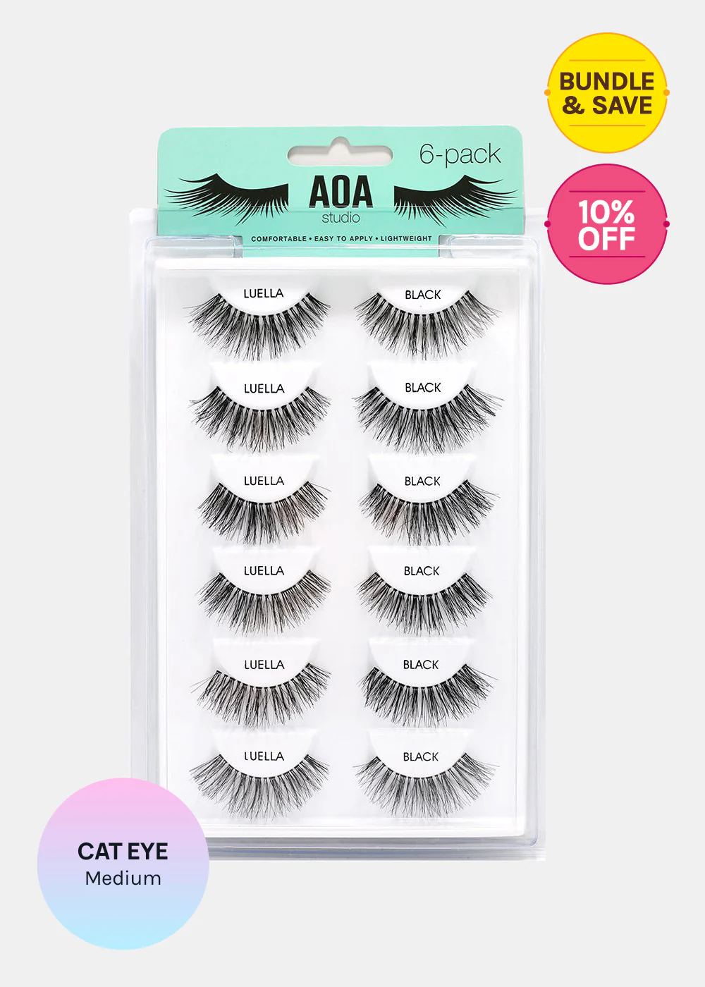 Aoa Studio Natural Lashes Lightweight - 6 Pack