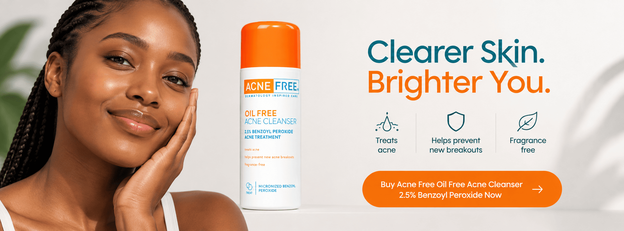 Acne Free Oil Free Acne Cleanser 2.5% Benzoyl Peroxide